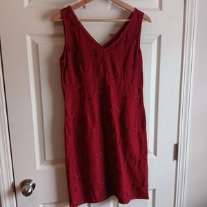 Vintage 90's Johnny Was Sleeveless V-Neck Embroidered Midi Dress